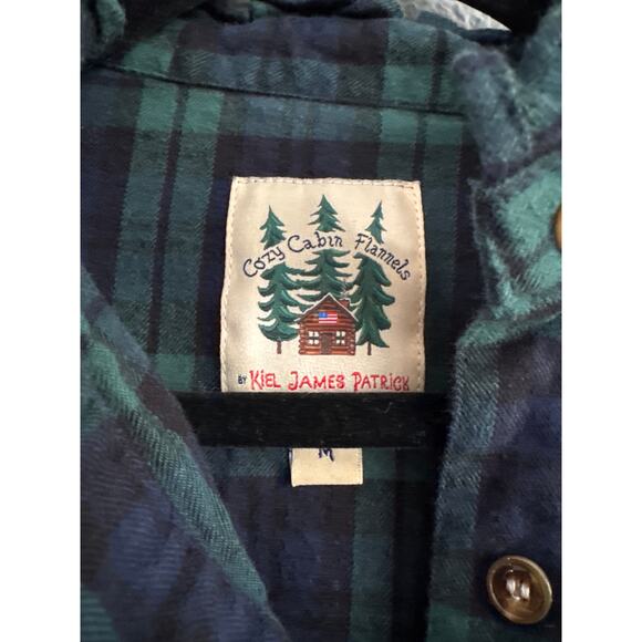 Womens Kiel James Patrick Cozy Cabin Flannel Under the Mistletoe Flannel Dress M - Picture 3 of 4